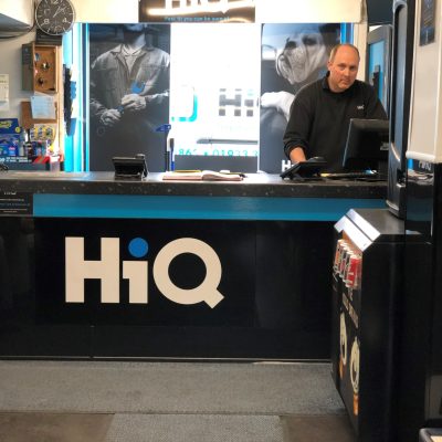 HiQ Rushden Manager Gary Upton at reception