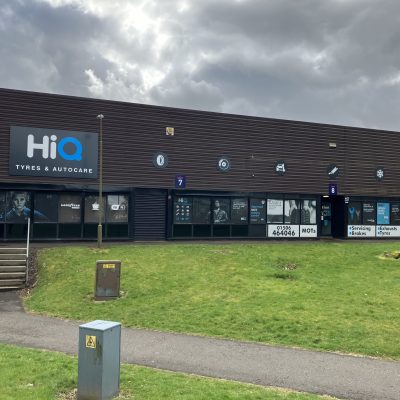 Hi Q Tyres Autocare Livingston Exterior View of Centre and Grass