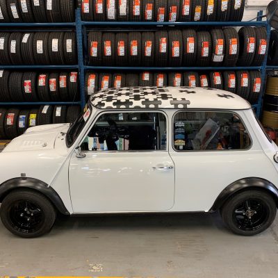 Classic Mini in for a full service at Hi Q Tyres Autocare Maidstone