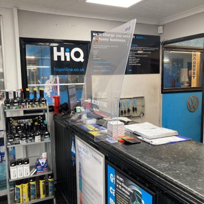 Hi Q Tyres Autocare Helston marketing Team visit May 22 Interior Desk