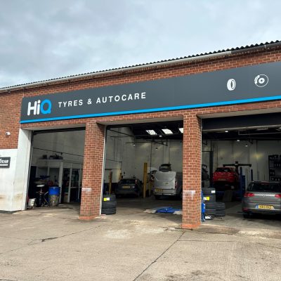 HiQ Shrewsbury Fitting Bays Outside with Signage
