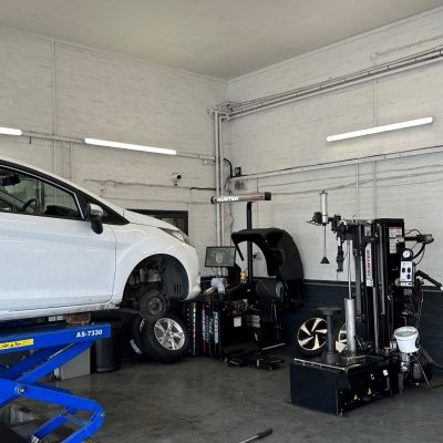 Hi Q Erdington Car in Fitting Bay with Specialist Equipment