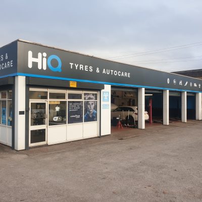 Hi Q Tyres Autocare Erdington external fascia new signage