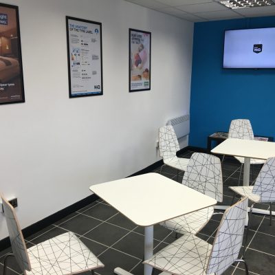 Waiting area and tv