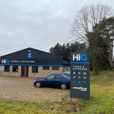 Hi Q Tyres Autocare Brandon New Totem New Signage on Fascia
