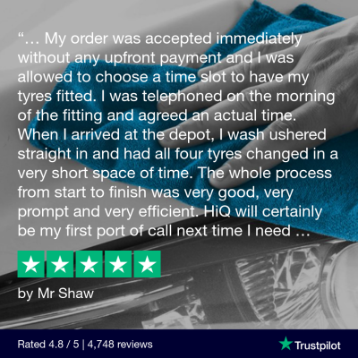 HiQ Tyres & Autocare Barwell Trustpilot review 5 star