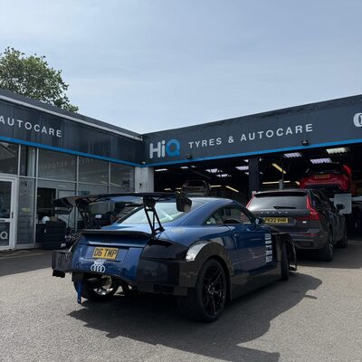 Hi Q Lancaster Audi sports car outside Centre