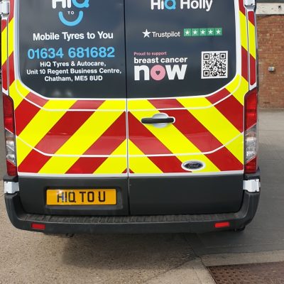 Hi Q2 U Mobile van with new Hi Q livery rear view