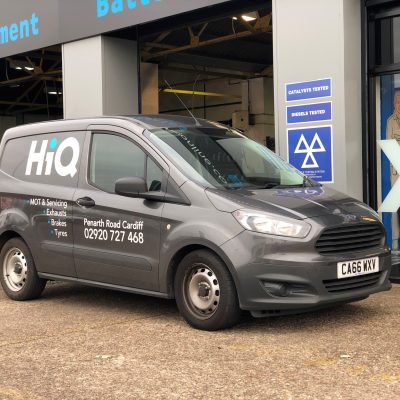 HiQ Cardiff branded van