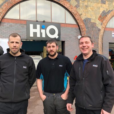 HiQ Tyres & Autocare Bath exterior team shot