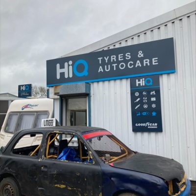 Hi Q Tyres Autocare Preston Marketing Team Visit April WIP Race Car