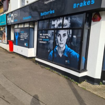 HiQ Tyres & Autocare Burgess Hill icons and signage on exterior of Centre front.jpg