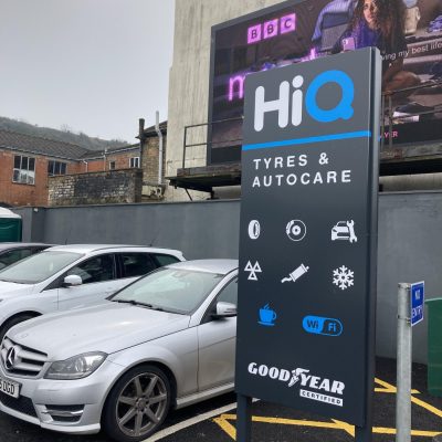 Hi Q Tyres Autocare Dover New Signage and totem