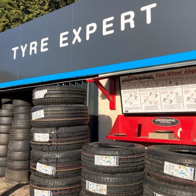 Hi Q Tyre Expert Ashford London Tyre Rack and New Signage png