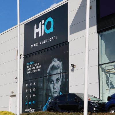 Hi Q Tyres Autocare Cannock Fitter Girl Signage