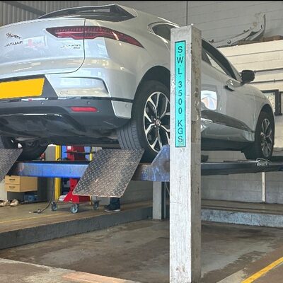 Hi Q Ashington Car on ramp in workshop