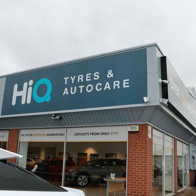 Hi Q Tyres Autocare Stockport External Signage Close Up