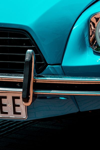Citroen blue with reg plate
