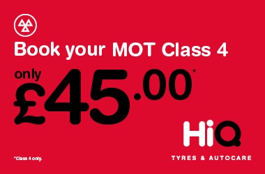 Book a Class 4 MOT today for £45