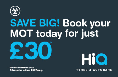 Book your MOT today for just £30.