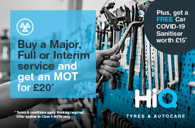 Buy a major, full or interim service. Get MOT for just £20.