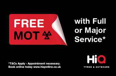 FREE MOT with a Full or Major Service