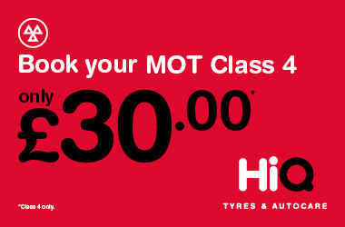 Book a Class 4 MOT today for £30.