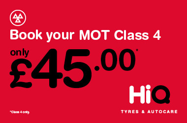 Book a Class 4 MOT for just £45