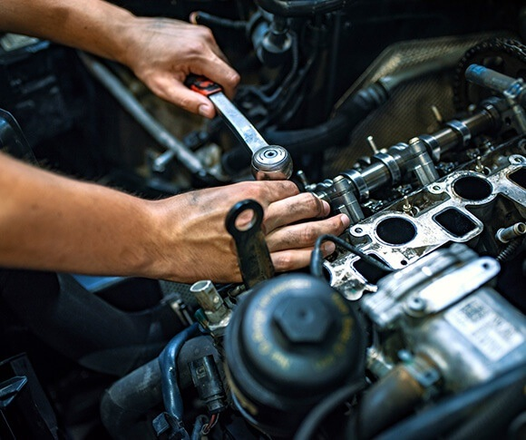 Working on engine