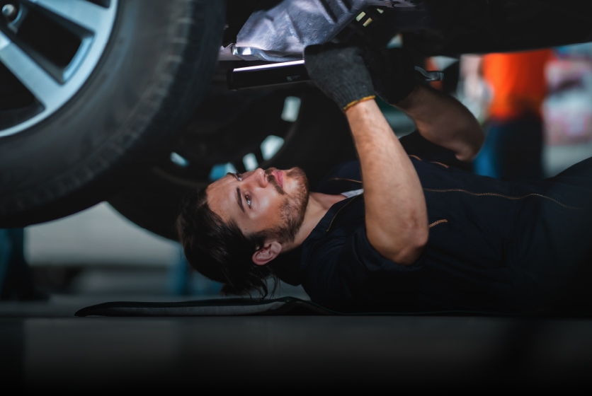 Working under vehicle