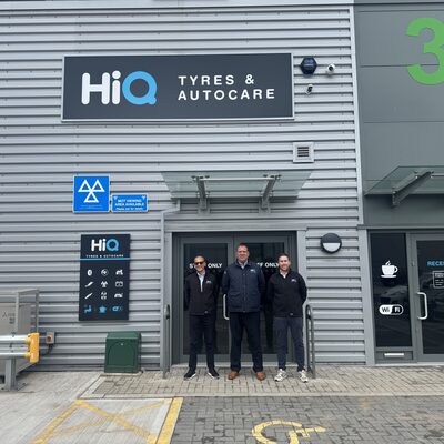 Hi Q Tyres Autocare Trafford Park Mark and team outside