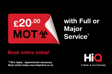 £20 MOT with a Full or Major Service!