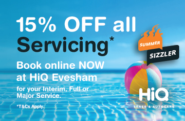 15% OFF All Servicing at HiQ Evesham!